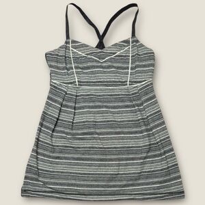 lululemon athletica Black and White‎ Striped Tank Top Size 6